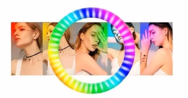 Aro De Luz Led Rgb 26cm C/ Control
