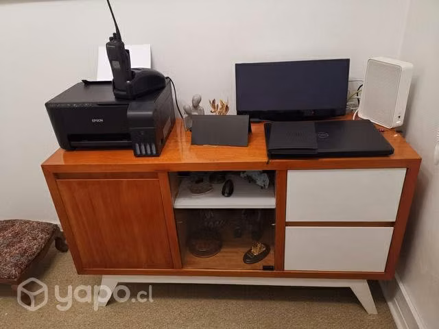 Mueble madera blanco y café - Imagen 2