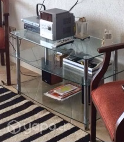 Mesa de Vidrio TV rack + MicroOnda