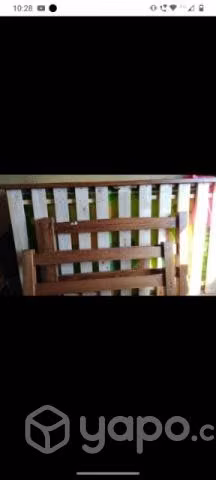 cama de plaza y media, marquesa más colchón