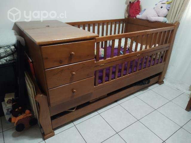 Cuna de madera, con cajoneras - Imagen 2