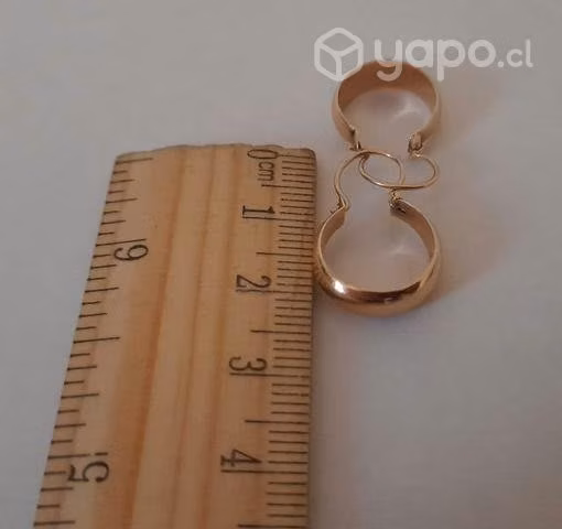 Aros bote de oro 18k (2,37 gramos)