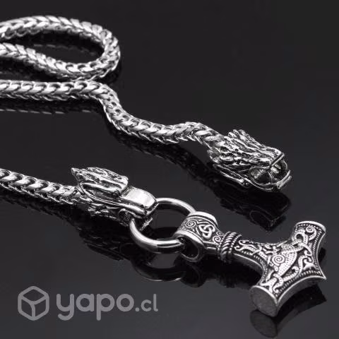Collar Vikingo, Martillo De Thor, Con Cadena, Mjöl