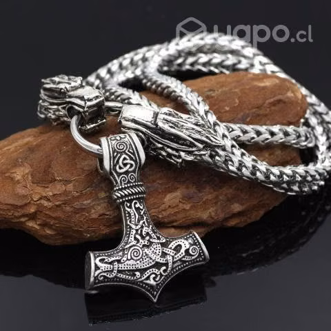 Collar Vikingo, Martillo De Thor, Con Cadena, Mjöl