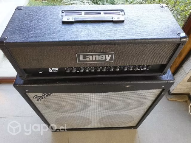 Cabezal Laney Lv 300 con caja Fender 4 X 12