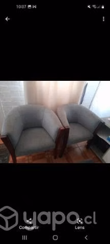 sofá doble con dos sitiales