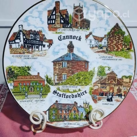 PLATO DECORATIVO, INGLÉS. De Colección.