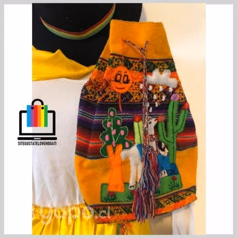 Traje Nortino Amarillo con Mochila