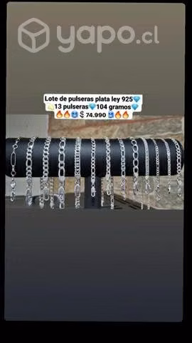 Pulceras de plata ley 925
