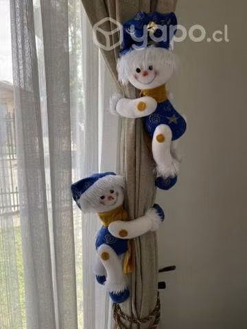 Toma cortinas navideños hechos a mano