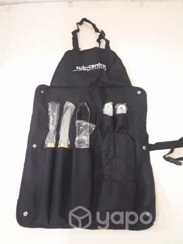 Set De Utensilios Parrillero + Delantal