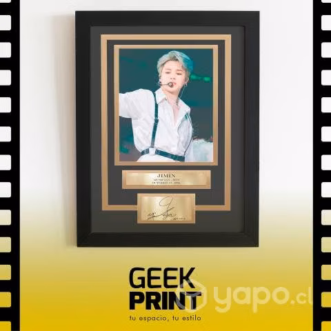 Bts jimin cuadro conmemorativo autografo