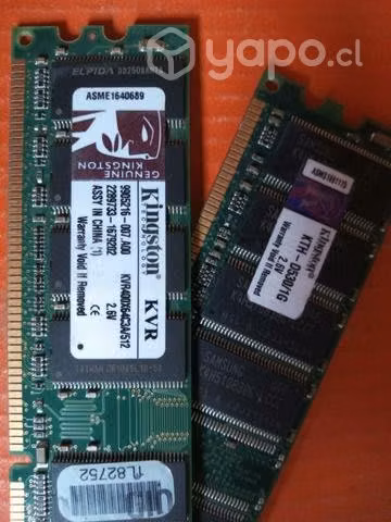 Ram para pc ddr1. de 512mb y 1gb varias - curico