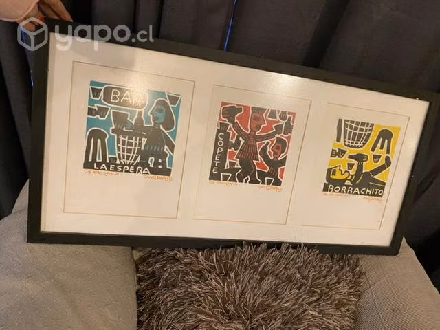 Litografía pintor campana