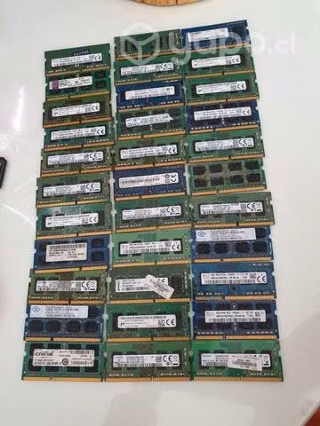 Lote memorias ddr3 y ddr4 de 4gb 33 unidades
