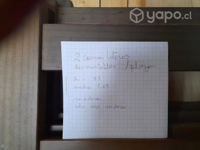 Litera de madera desmontable de una plaza marca ro
