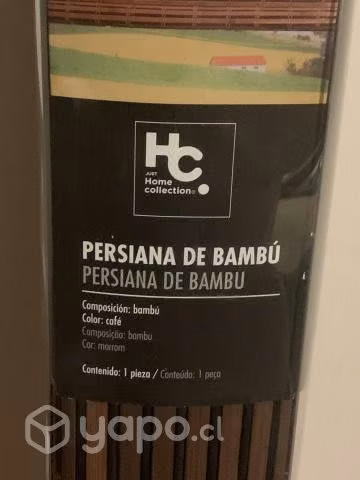 Cortina persiana de bambú