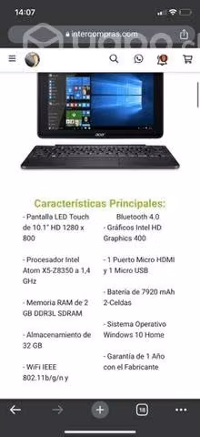 Acer one 10 , 10.1 - Imagen 5