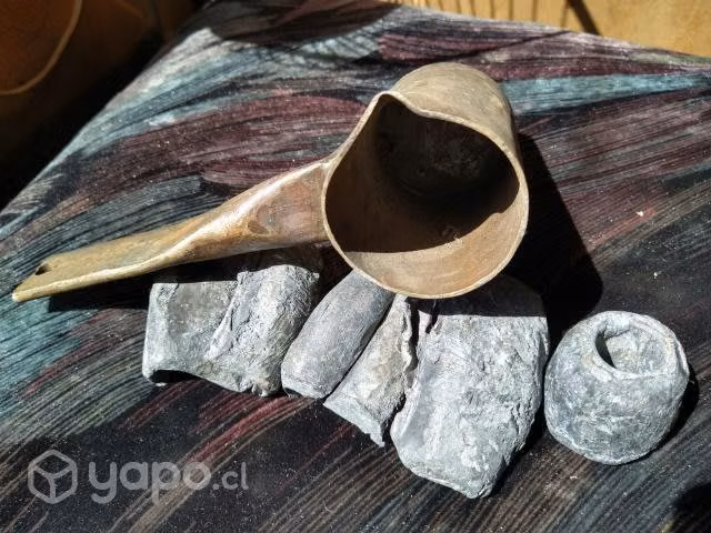 Antigua piesa metal ,fundir,plomadas de pescar - Imagen 2