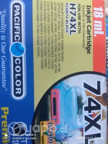 Packs de tintas HP 74xl y 75xl alternativas de alt