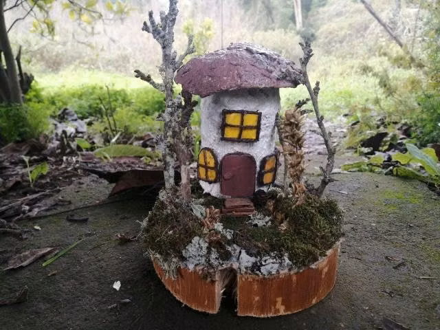 Mini Jardín casita Hongo
