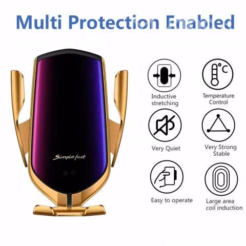 Soporte Celulares Para Autos 10w Micro Usb 360°