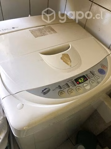 Lavadora LG 7.0 kg carga superior usada, funciona