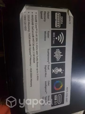 Notebook Acer Aspire 5 funcionando perfecto