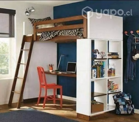 Cama alta escritorio