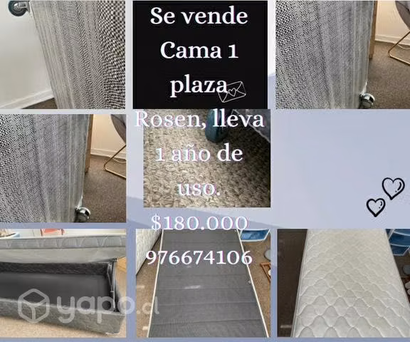 Cama Rosen 1 plaza . Un año de uso