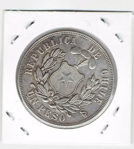 Moneda De Chile, 1 Peso, 1875 - Imagen 2