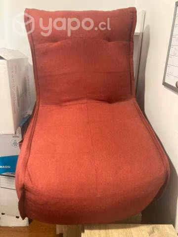 Sillón tipo pouf color rojo - Imagen 2