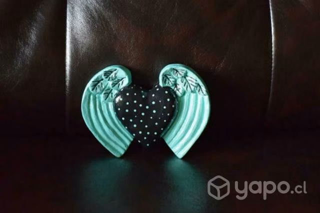 Corazon mexicano mediano de yeso pintado - Imagen 4
