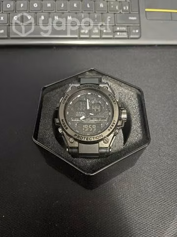 Reloj negro metálico
