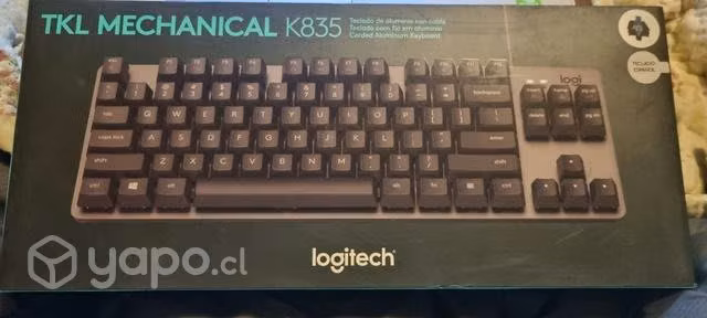 Tecla mecanico Logitech TKL K835 gris switch blue