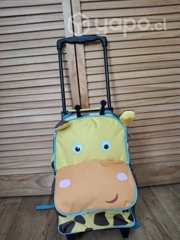 Hermosa mochila con ruedas jirafa