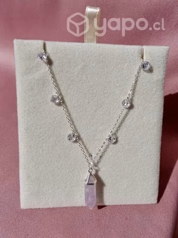 Collar circones y cuarzo morado