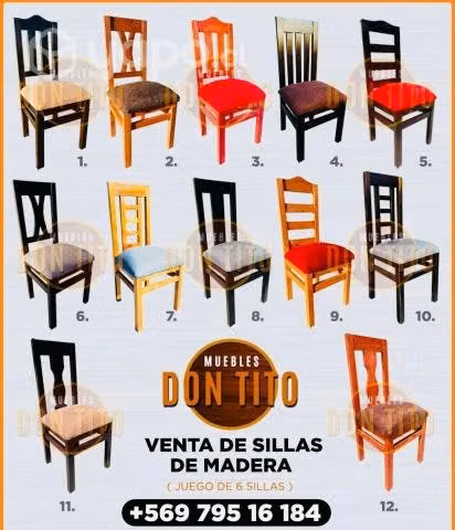 Juegos de 6 sillas con envio gratis