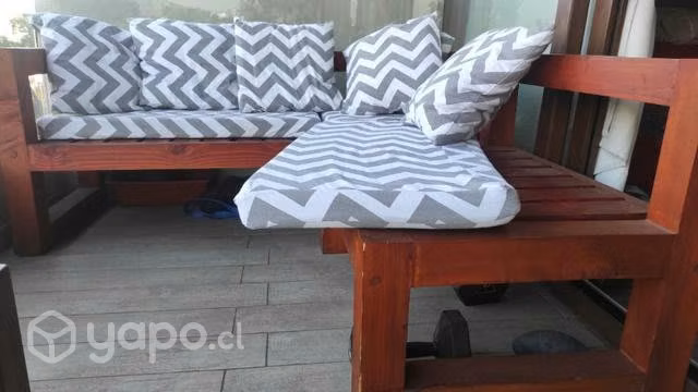 Juego de bancas para terraza