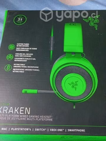 Audífonos razer kraken 7.1 green