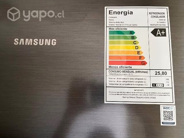 Refrigerador Samsung 360 Lts