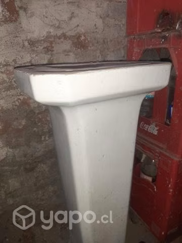 Juego de inodoro antiguo y lavamanos completo