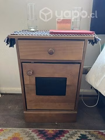 Cama europea aureo plaza 1,5 + velador
