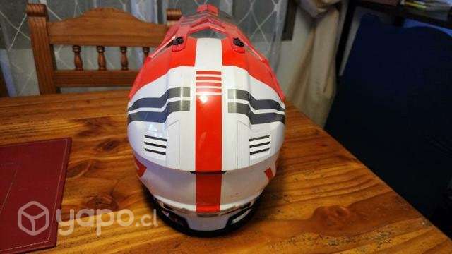 Casco Moto Ls2 Mx 436 Evo Blanco Rojo - Imagen 2