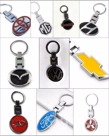 Llaveros de todos los modelos doble emblema metal