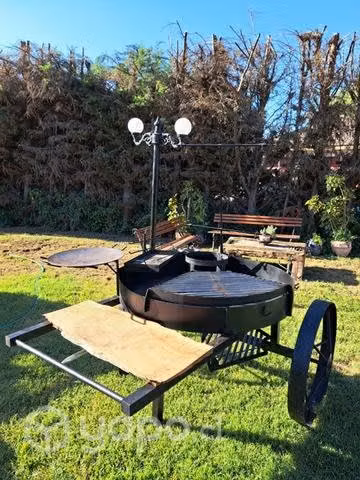 Parrilla tipo carreton 1.2 metros diámetro