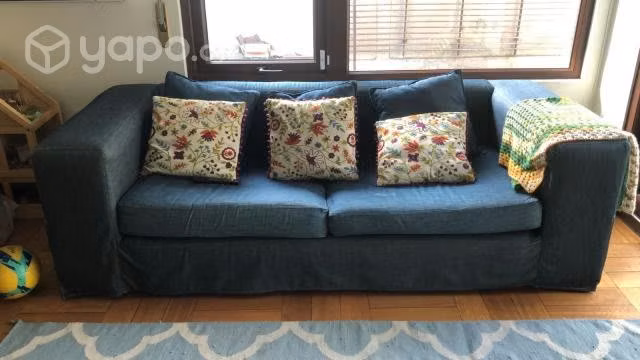 Sofa 2 cuerpos Tela de Jeans Usado