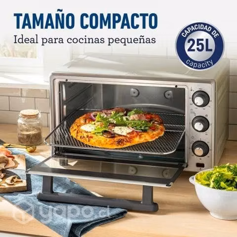 Horno electrico freidora de aire 2 en 1 oster 25 l