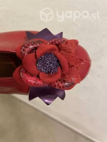 Zapatos Rojos Gaytan Cuero - Imagen 2