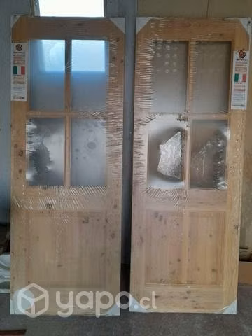 Dos puertas Mamparas en pino Oregón